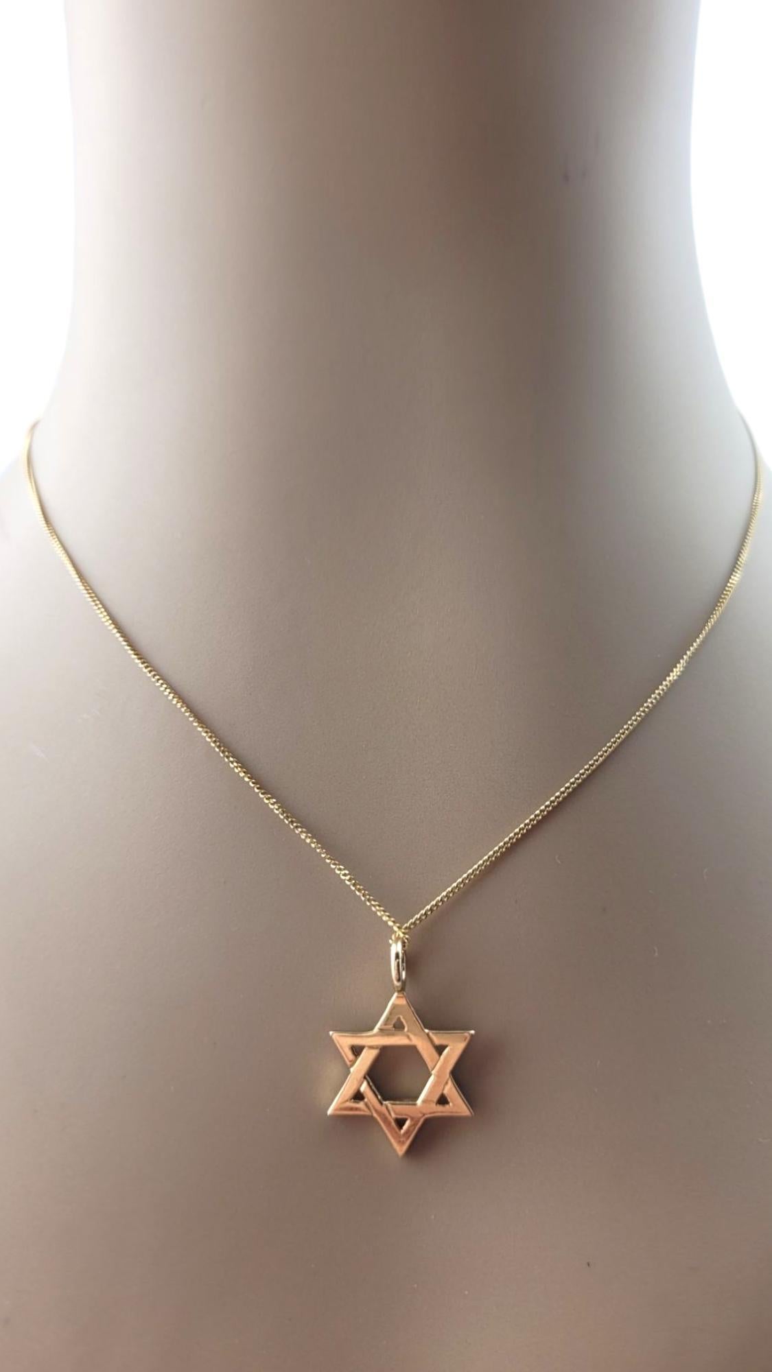 Pendentif étoile de David en or jaune 14 carats #21259 en vente 5