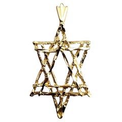 14 Karat Yellow Gold Star Of David Pendant #23506
