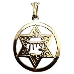 14 Karat Yellow Gold Star of David Pendant #23922