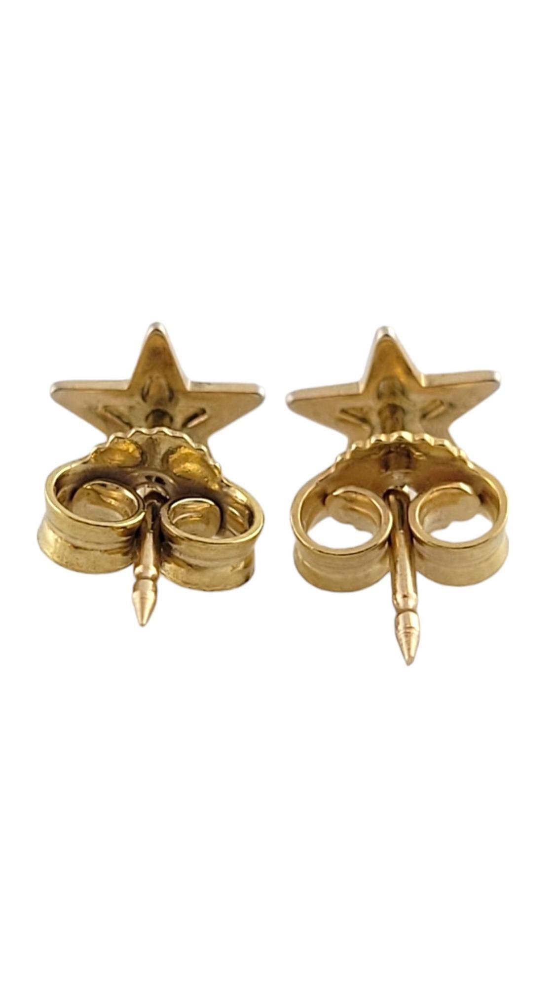 14 Karat Yellow Gold Star Stud Earrings #18219 1