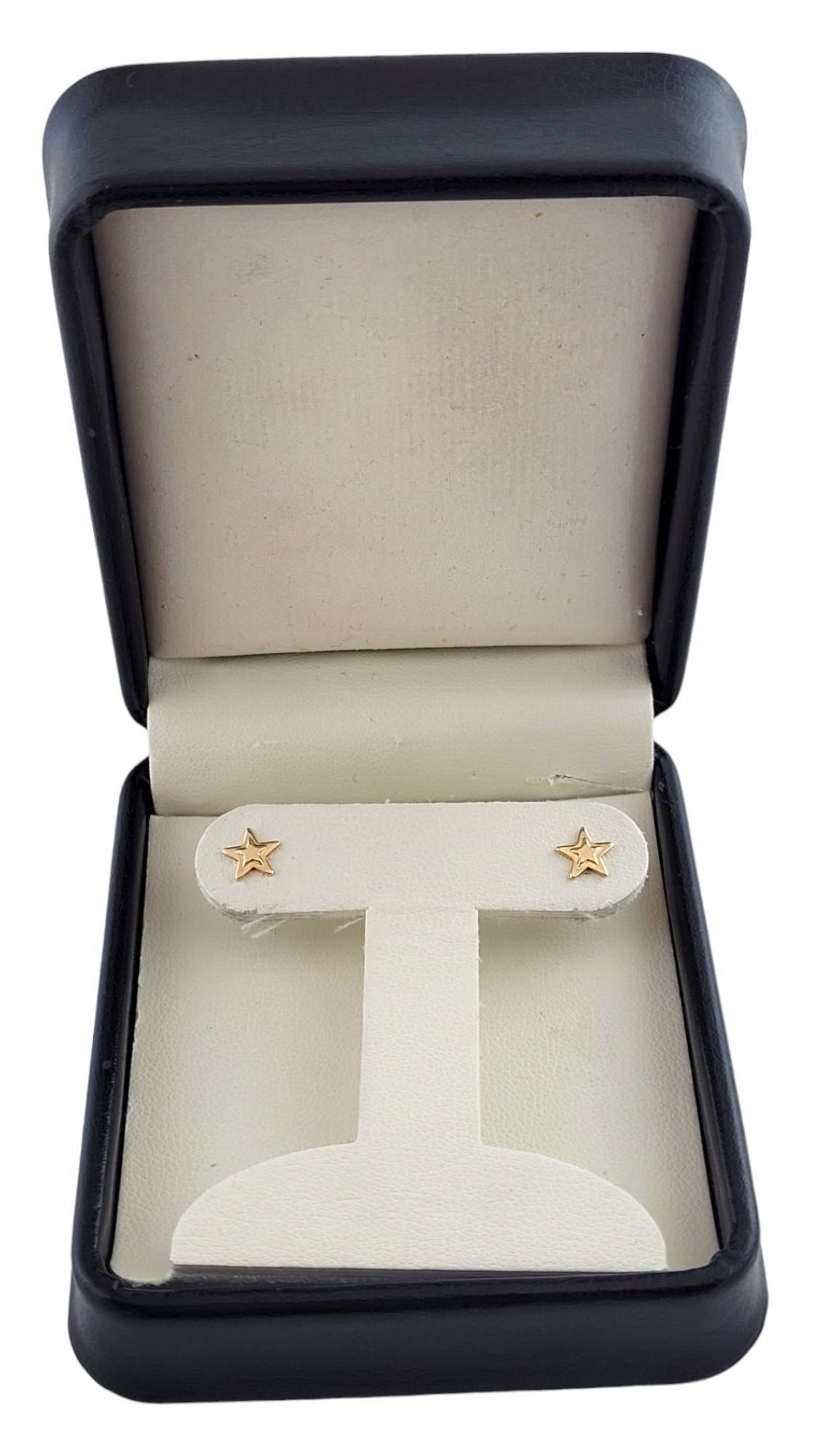 14 Karat Yellow Gold Star Stud Earrings #18219 2