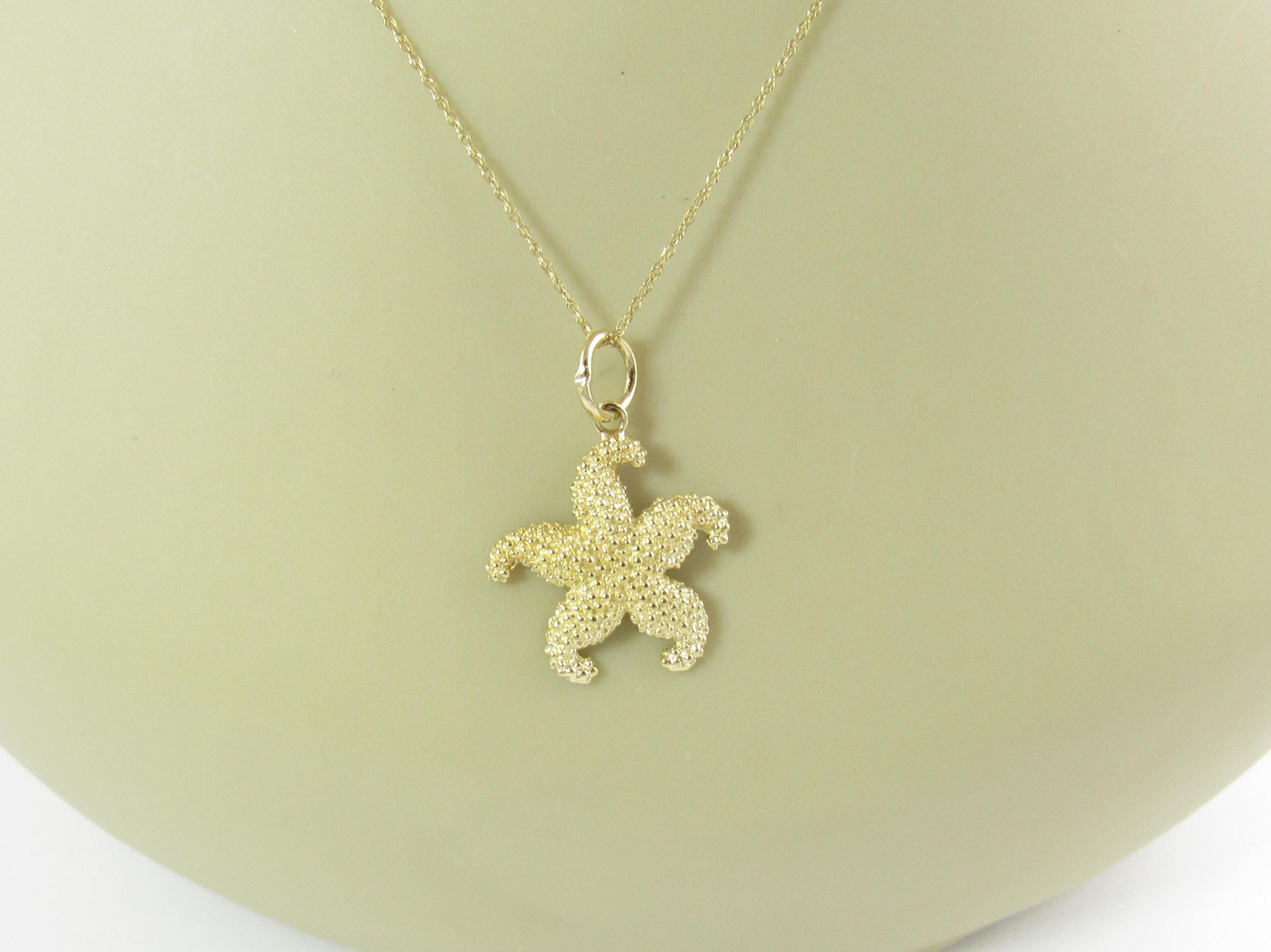14 Karat Yellow Gold Starfish Charm 3