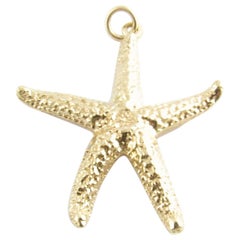 14 Karat Yellow Gold Starfish Charm or Pendant