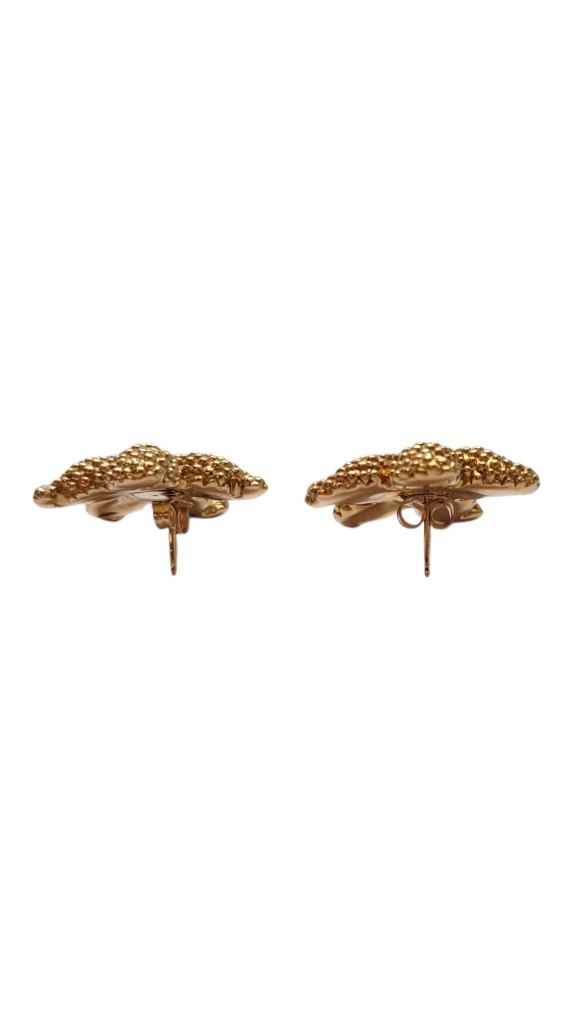 14 Karat Yellow Gold Starfish Earrings #21932 In condizioni buone in vendita a Washington Depot, CT
