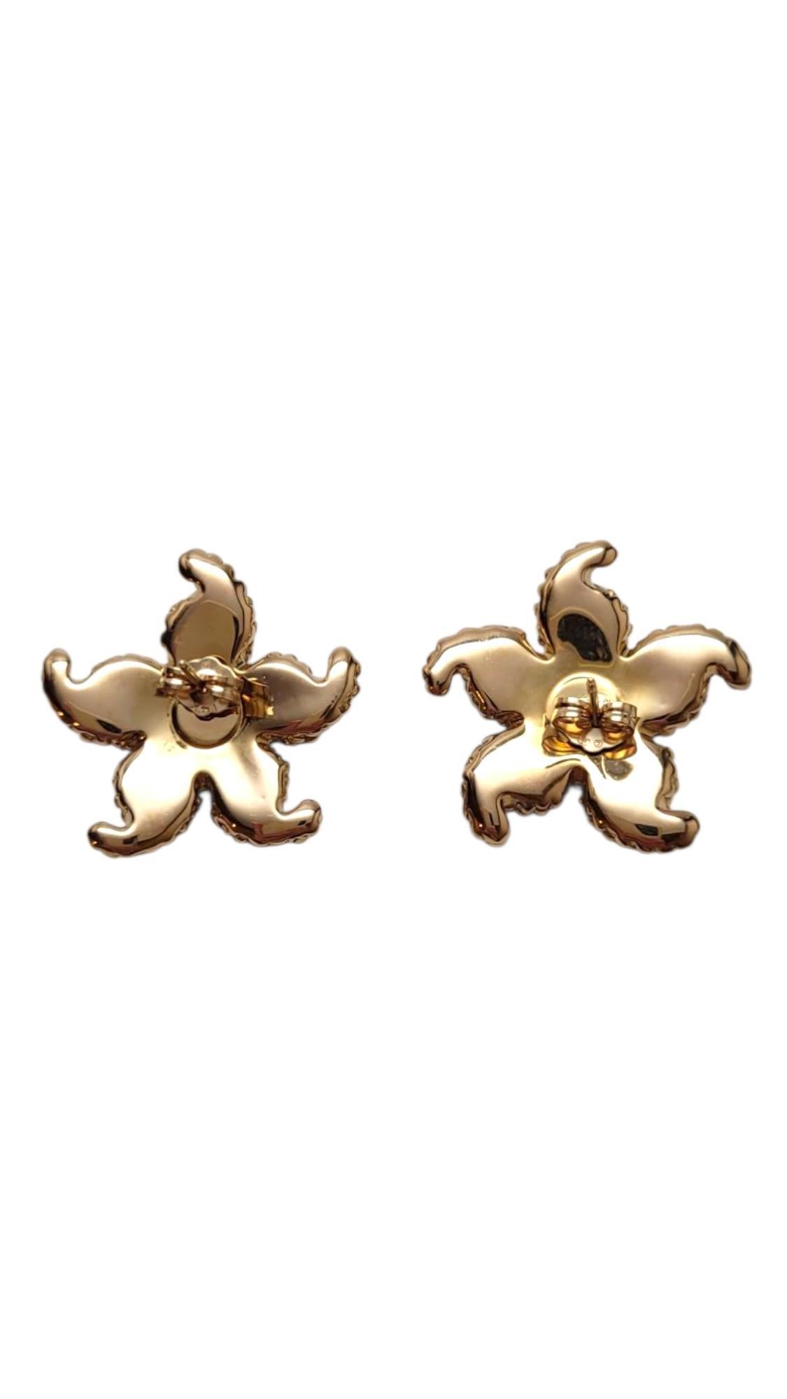 14 Karat Yellow Gold Starfish Earrings #21932 in vendita 1