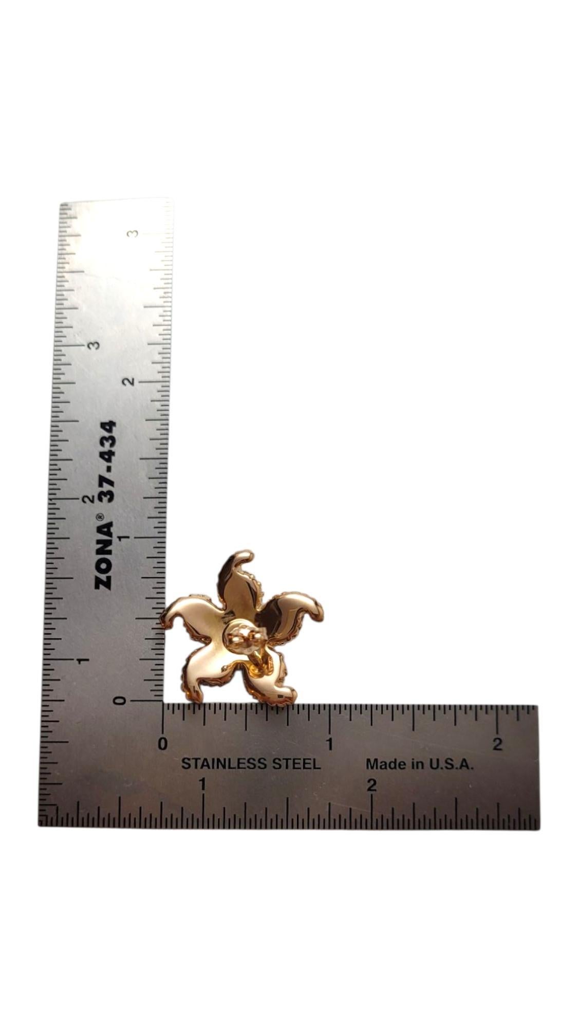 14 Karat Yellow Gold Starfish Earrings #21932 in vendita 3
