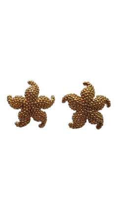 14 Karat Yellow Gold Starfish Earrings #21932