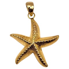 14 Karat Yellow Gold Starfish Sea Star Pendant #19997