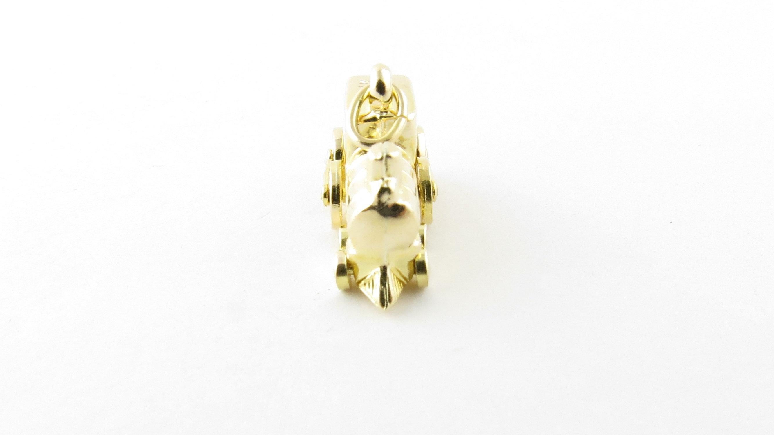 14 Karat Yellow Gold Steam Engine Charm 2