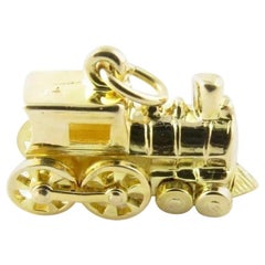 14 Karat Yellow Gold Steam Engine Charm