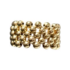 Stretchbarer Ring aus 14 Karat Gelbgold, Größe 6-7