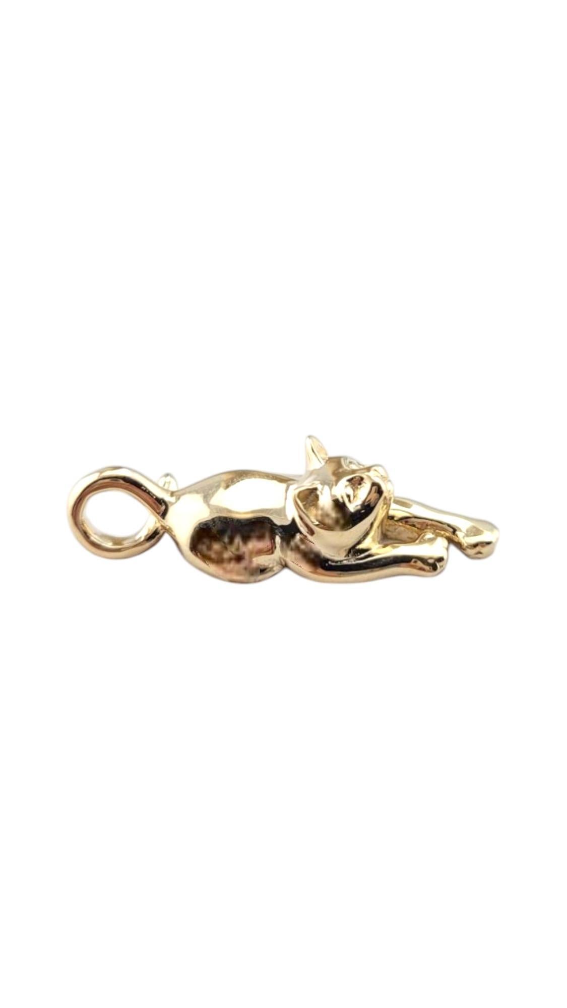 Pendentif chat extensible en or jaune 14 carats n° 21148 en vente 1