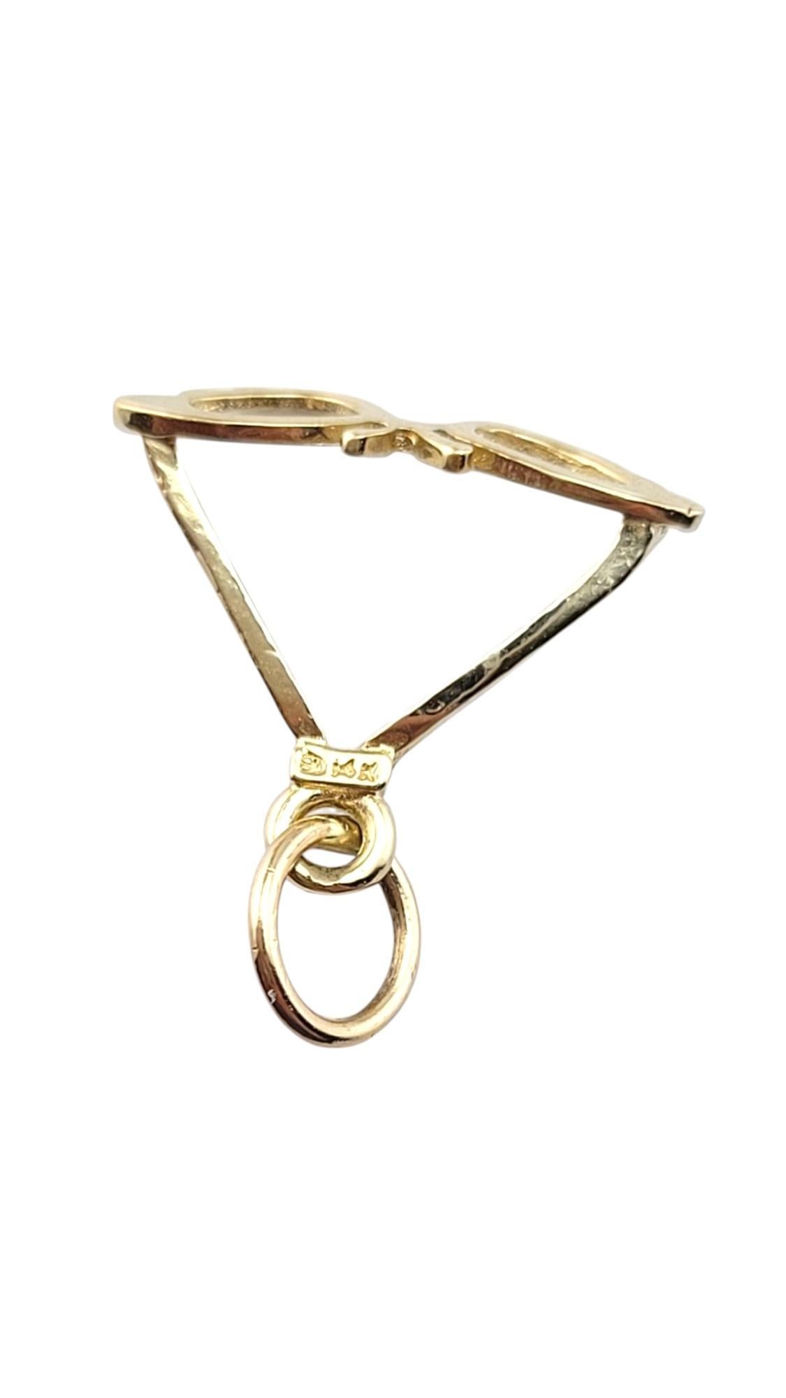14 Karat Yellow Gold Sunglasses Charm #21137 In Good Condition For Sale In Washington Depot, CT