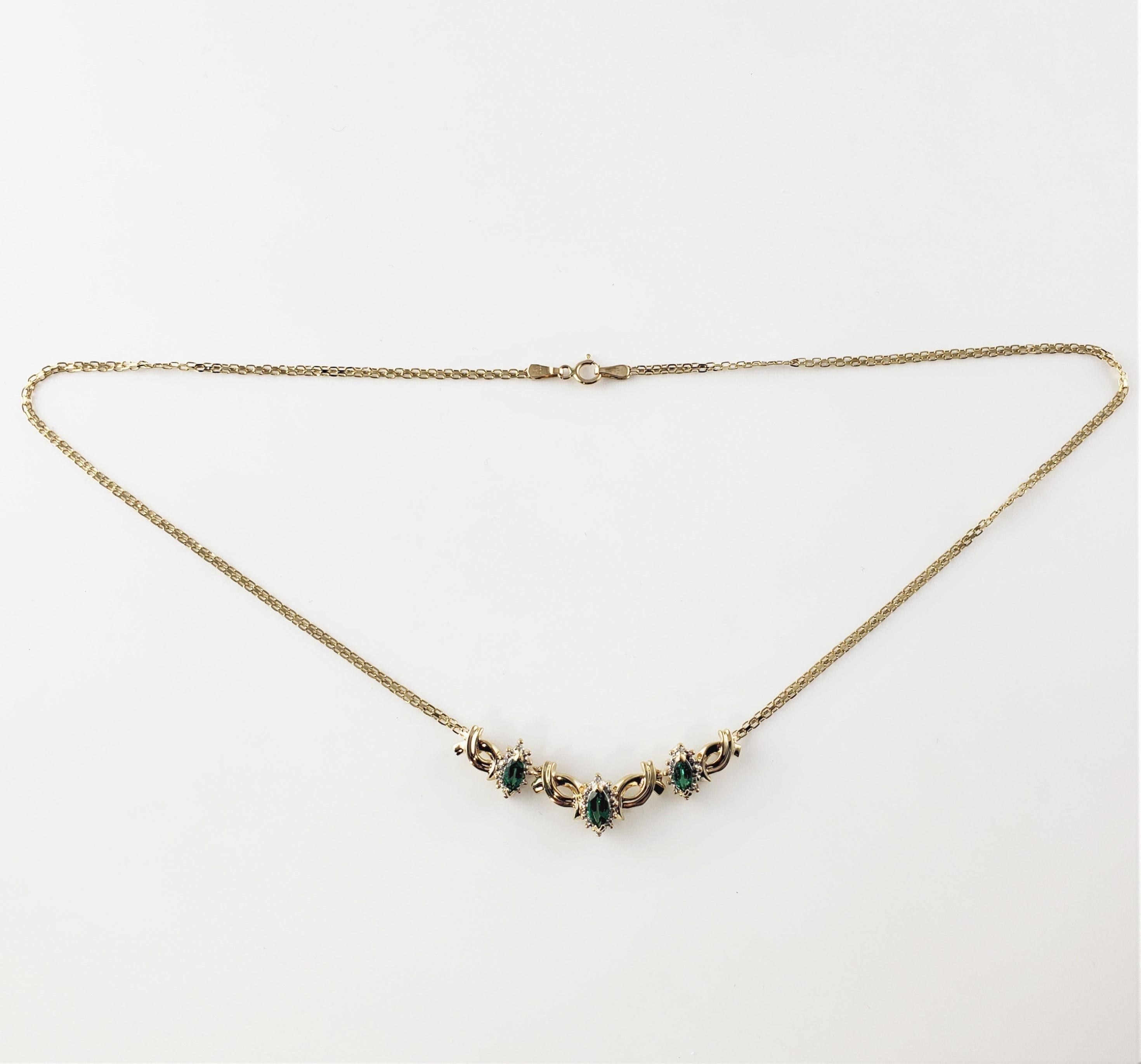 synthetic emerald necklace