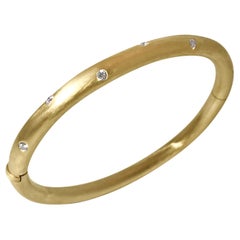 14 Karat Yellow Gold T-7 with 7 Round Diamonds 0.37 Carat Bracelet by Manart