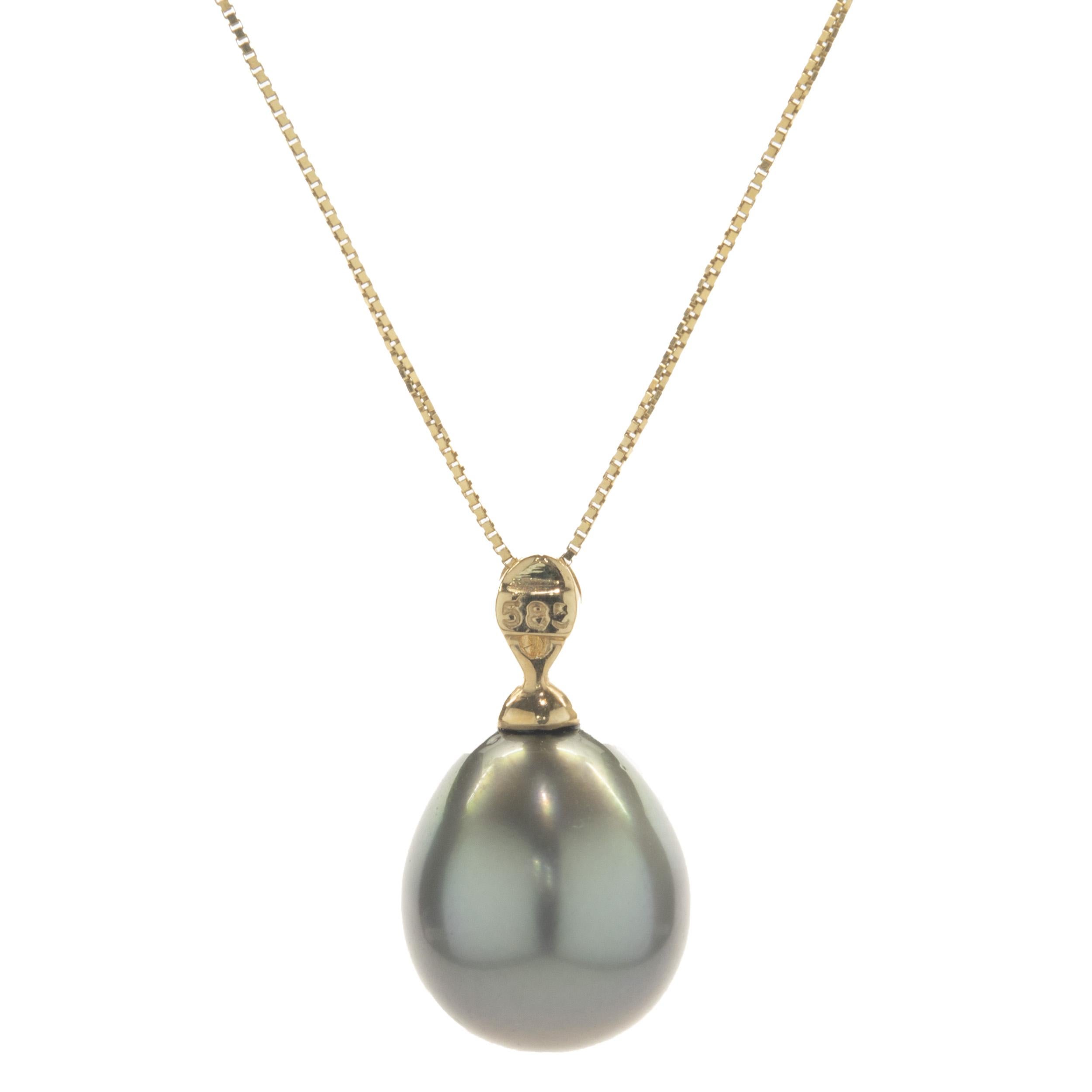 Designer: custom
Material: 14K yellow gold 
Weight: 3.11 grams
Dimensions: necklace measures 18-inches
