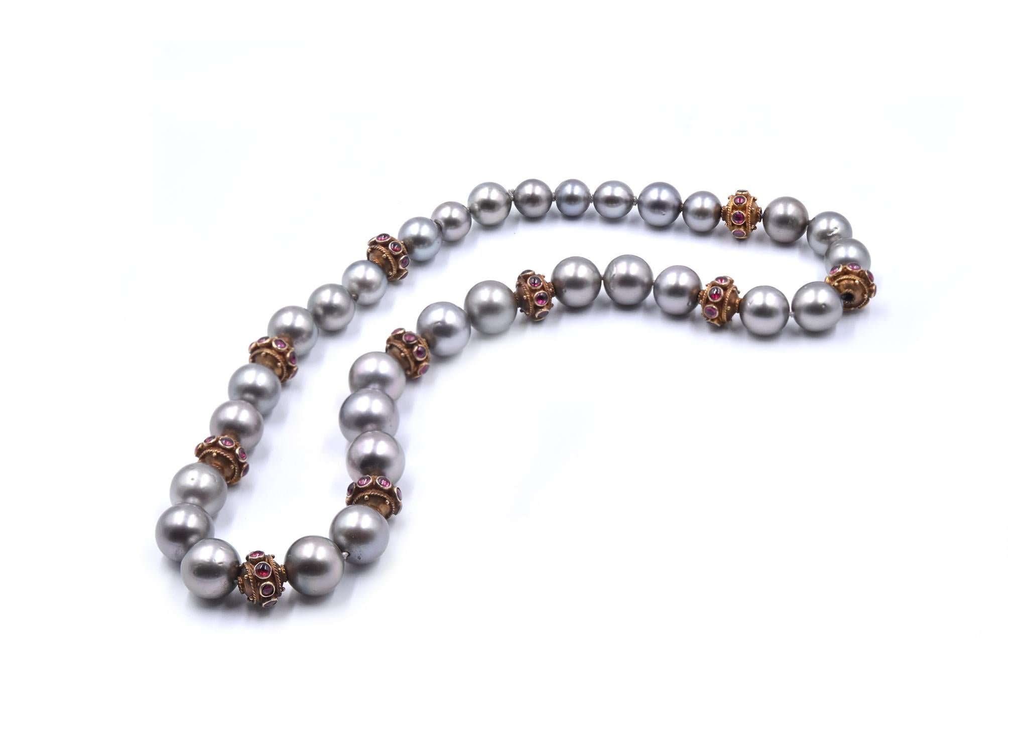 garnet station necklace