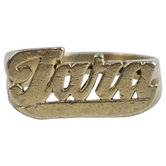 14 Karat Yellow Gold Tara Initial Ring