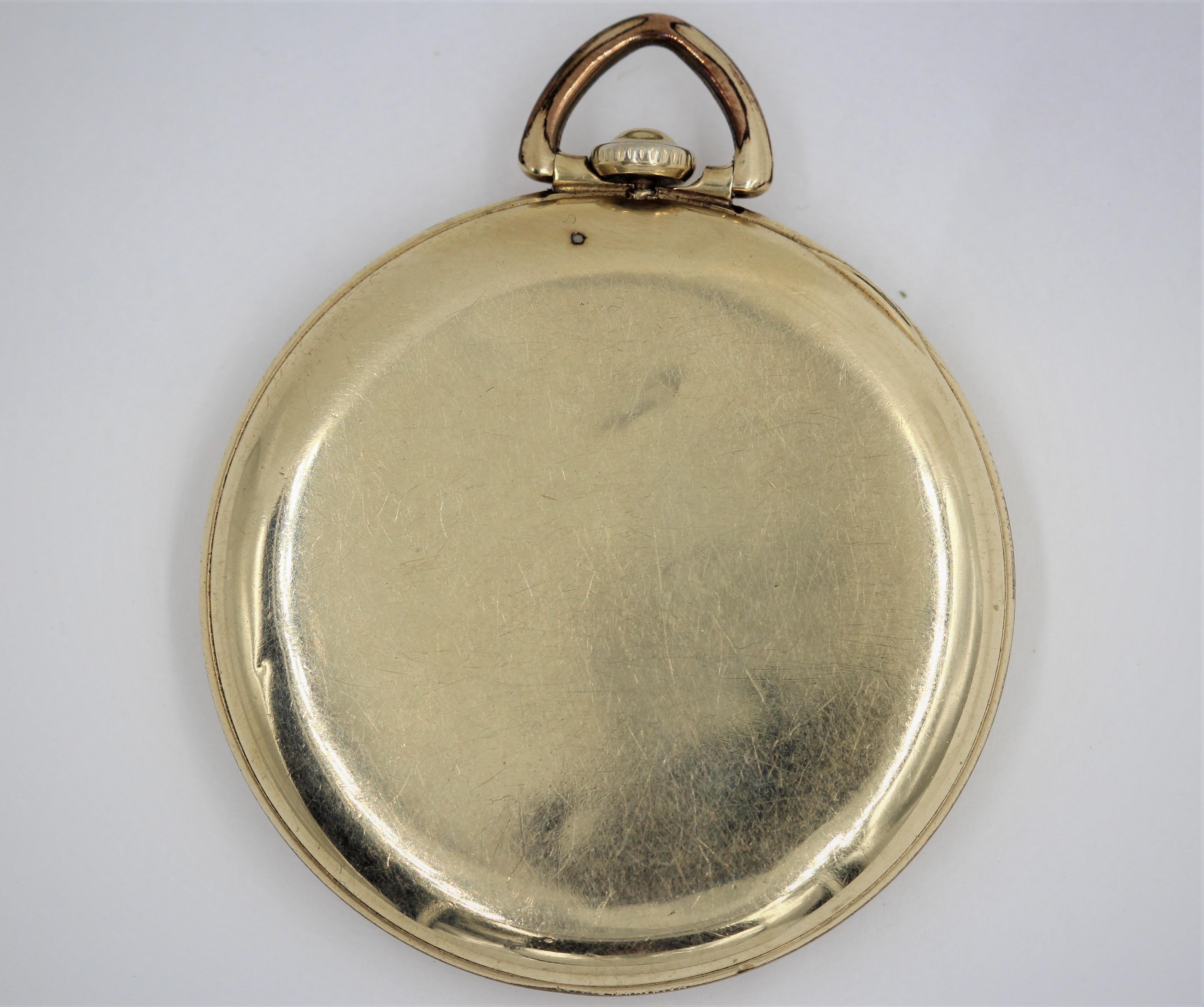 14k yellow gold tavannes pocket watch.
17 jewels patented.
Movement serial #41246.
