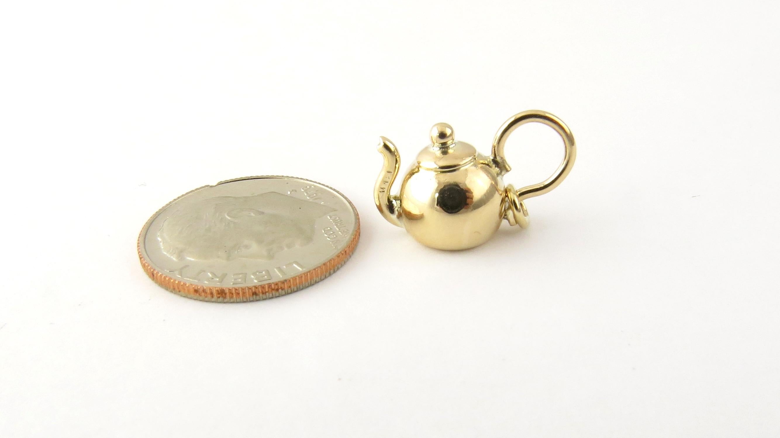 14 Karat Yellow Gold Teapot Charm 3