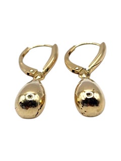 14 Karat Yellow Gold Teardrop Dangle Earrings #20446