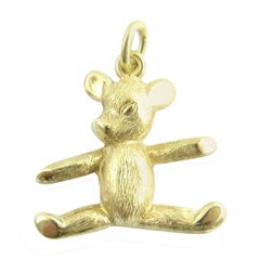 14 Karat Yellow Gold Teddy Bear Charm