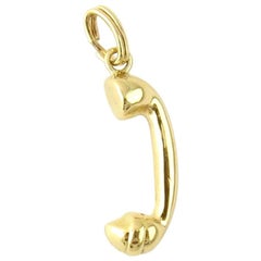 14 Karat Yellow Gold Telephone Receiver Charm