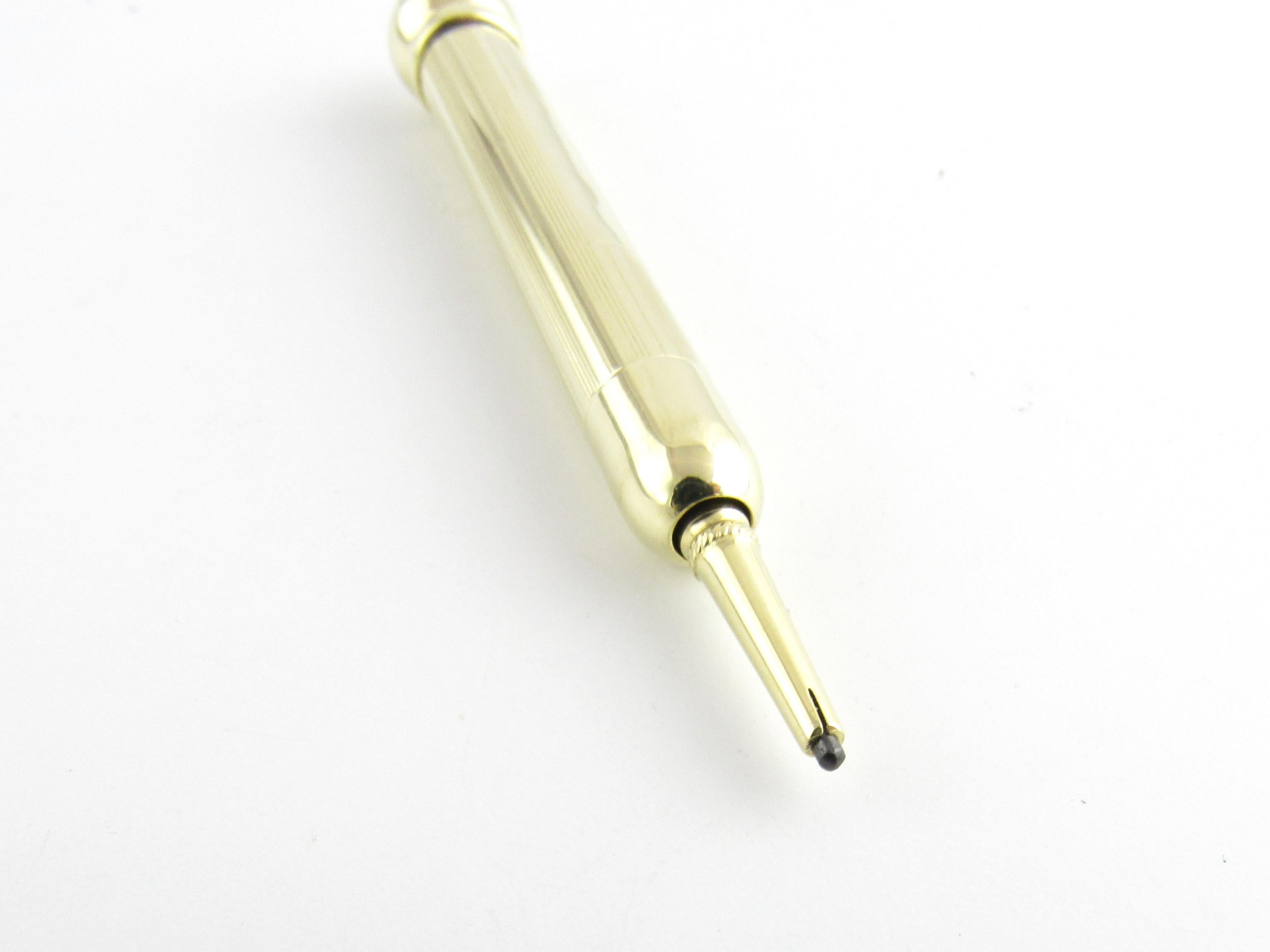 14 Karat Gelbgold Teleskop-Bleistift im Angebot 1