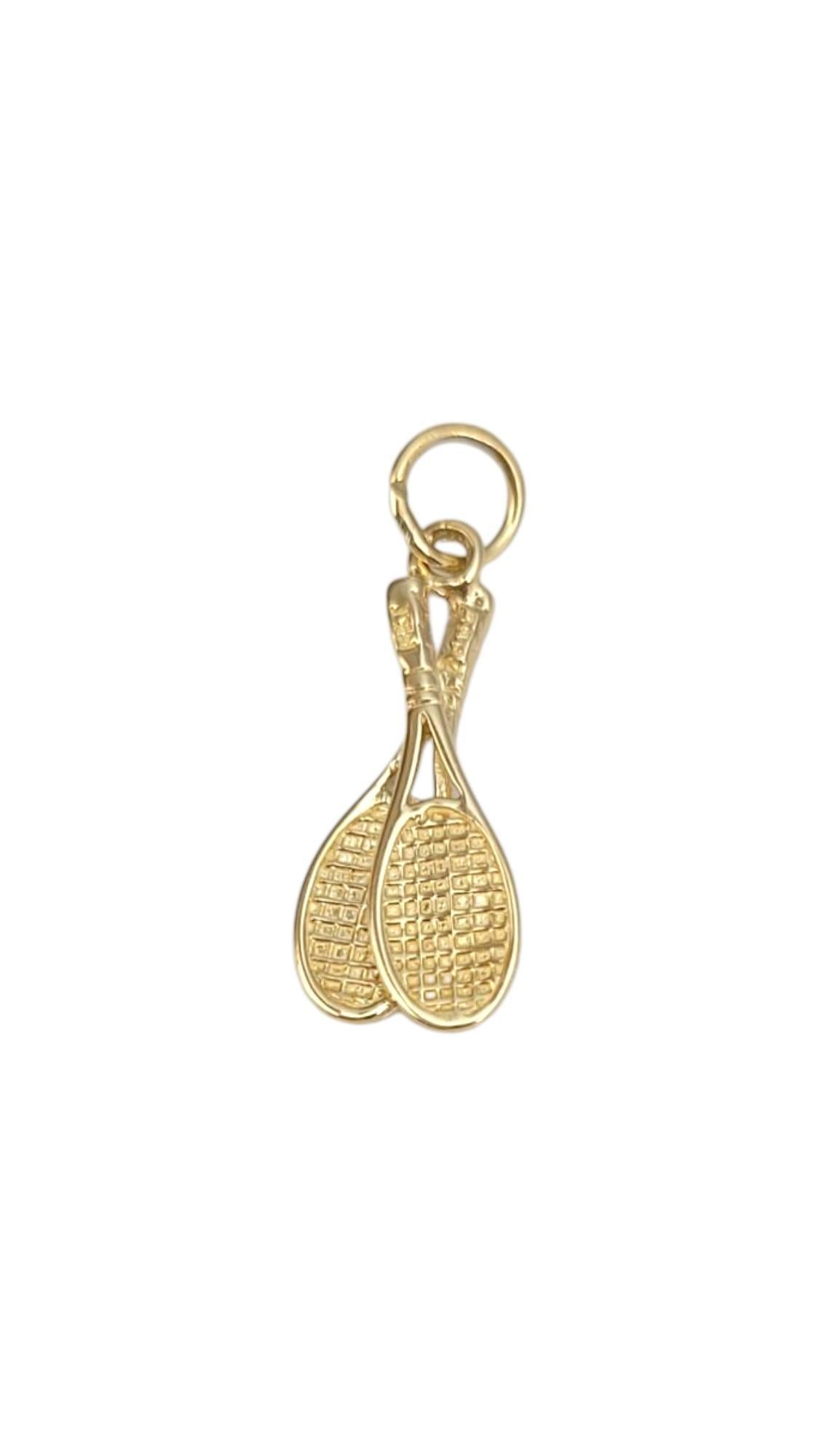 14 Karat Yellow Gold Tennis Racket Charm

Sporty and refined, this 14 karat yellow gold tennis racquet charm is a perfect tribute to passion, precision, and timeless athletic elegance.

Size: 19.5 mm X 8.4 mm X 2.8 mm

with bale: 23.5 mm

Weight: