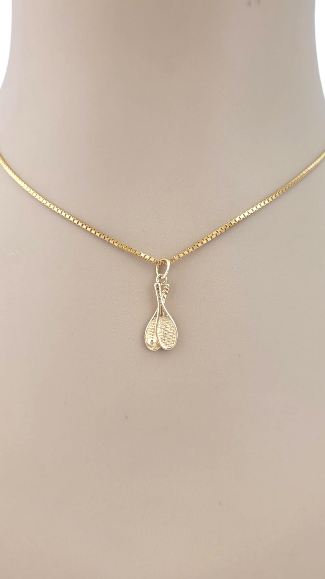 14 Karat Yellow Gold Tennis Racket Charm #21635 im Angebot 1