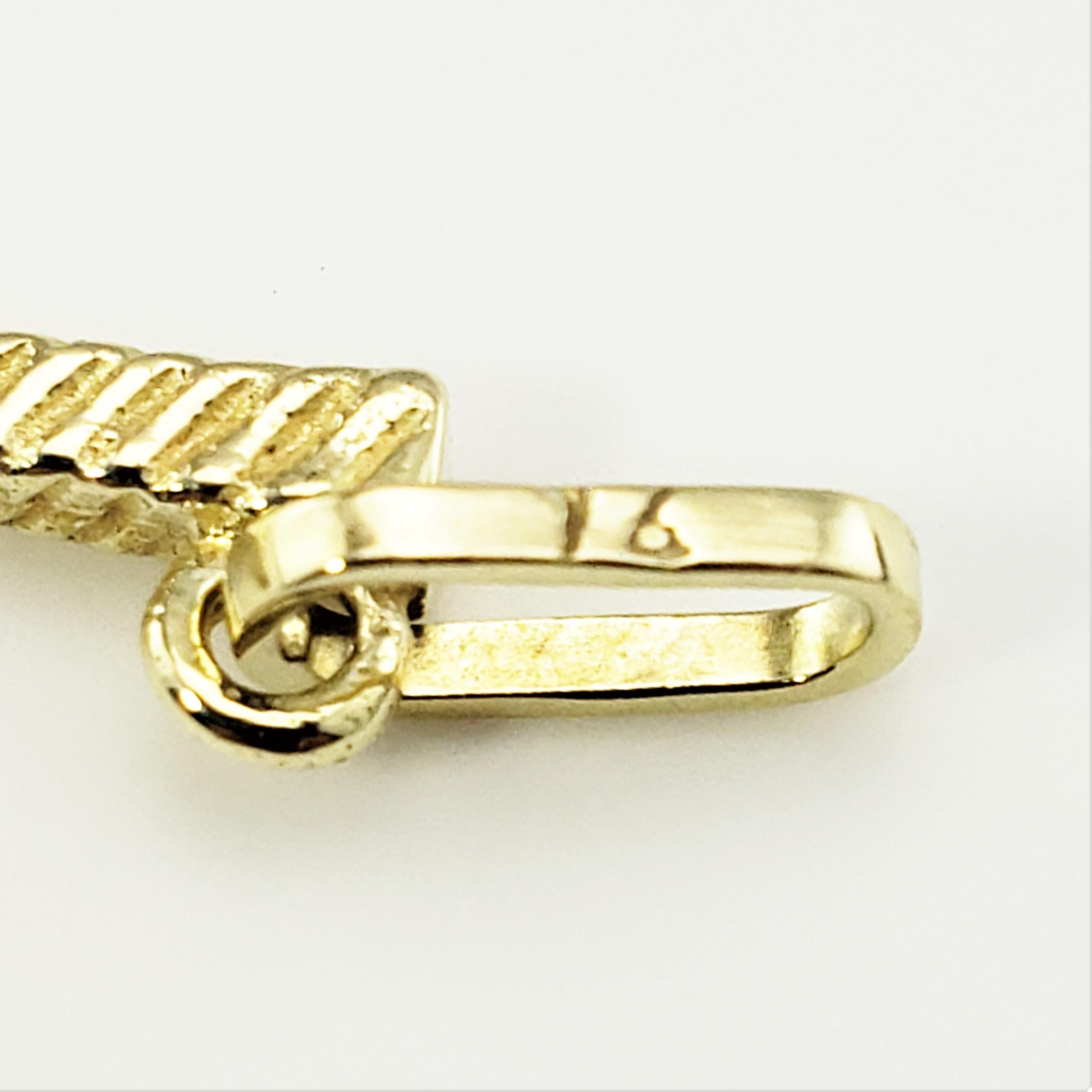 14 Karat Yellow Gold Tennis Racket Charm 1