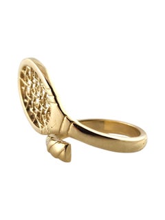 14 Karat Yellow Gold Tennis Racket Ring Size 6 #19279
