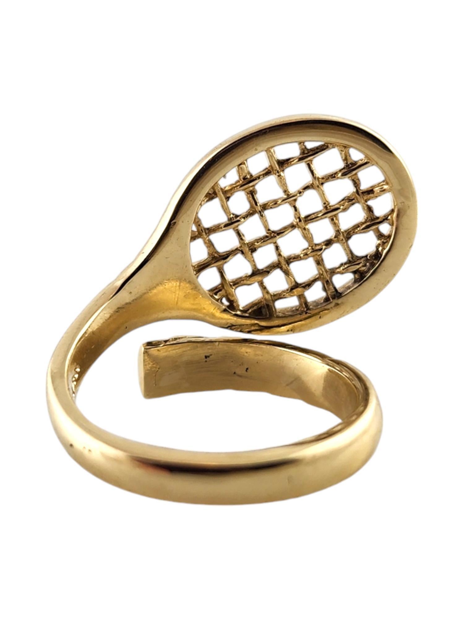 De las mujeres Anillo de raqueta de tenis de oro amarillo de 14 quilates talla 6 #19279 en venta