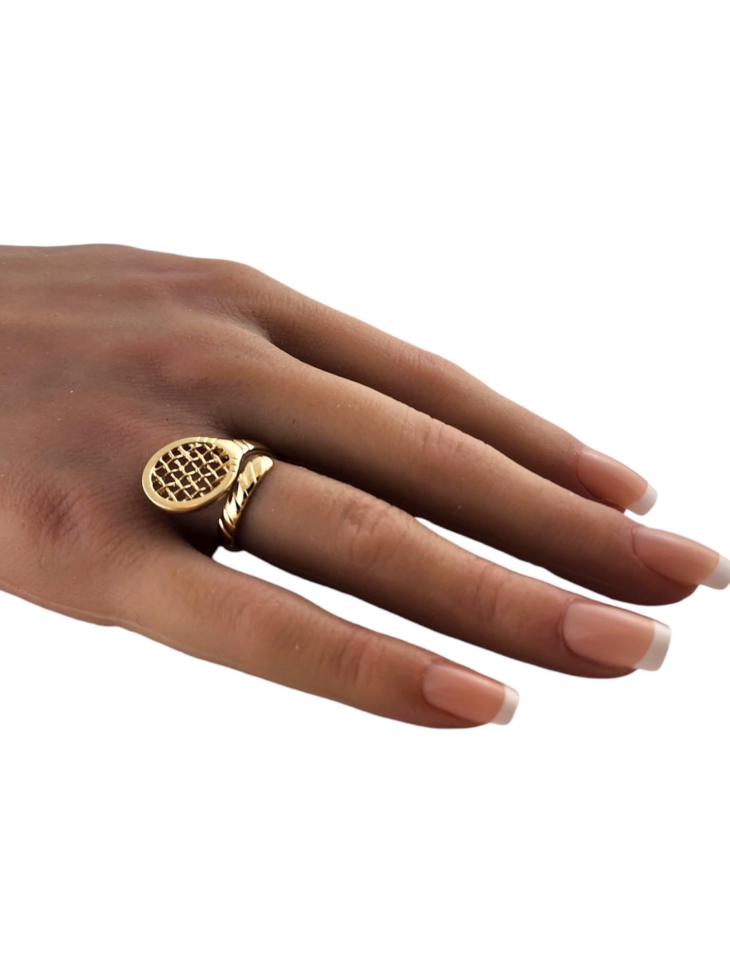 Anillo de raqueta de tenis de oro amarillo de 14 quilates talla 6 #19279 en venta 4