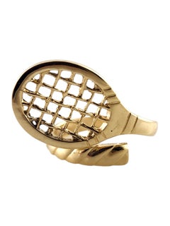 14 Karat Yellow Gold Tennis Racket Ring Size 6 #19279