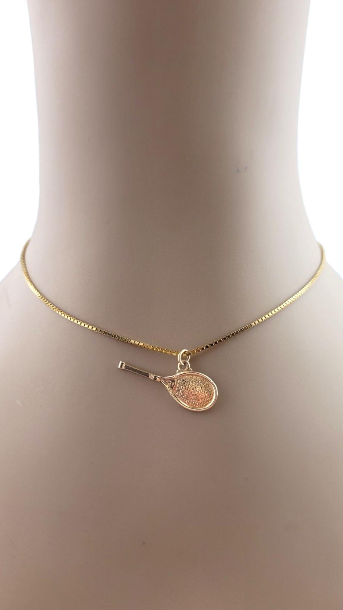 14 Karat Yellow Gold Tennis Raquet Charm #22243 For Sale 6