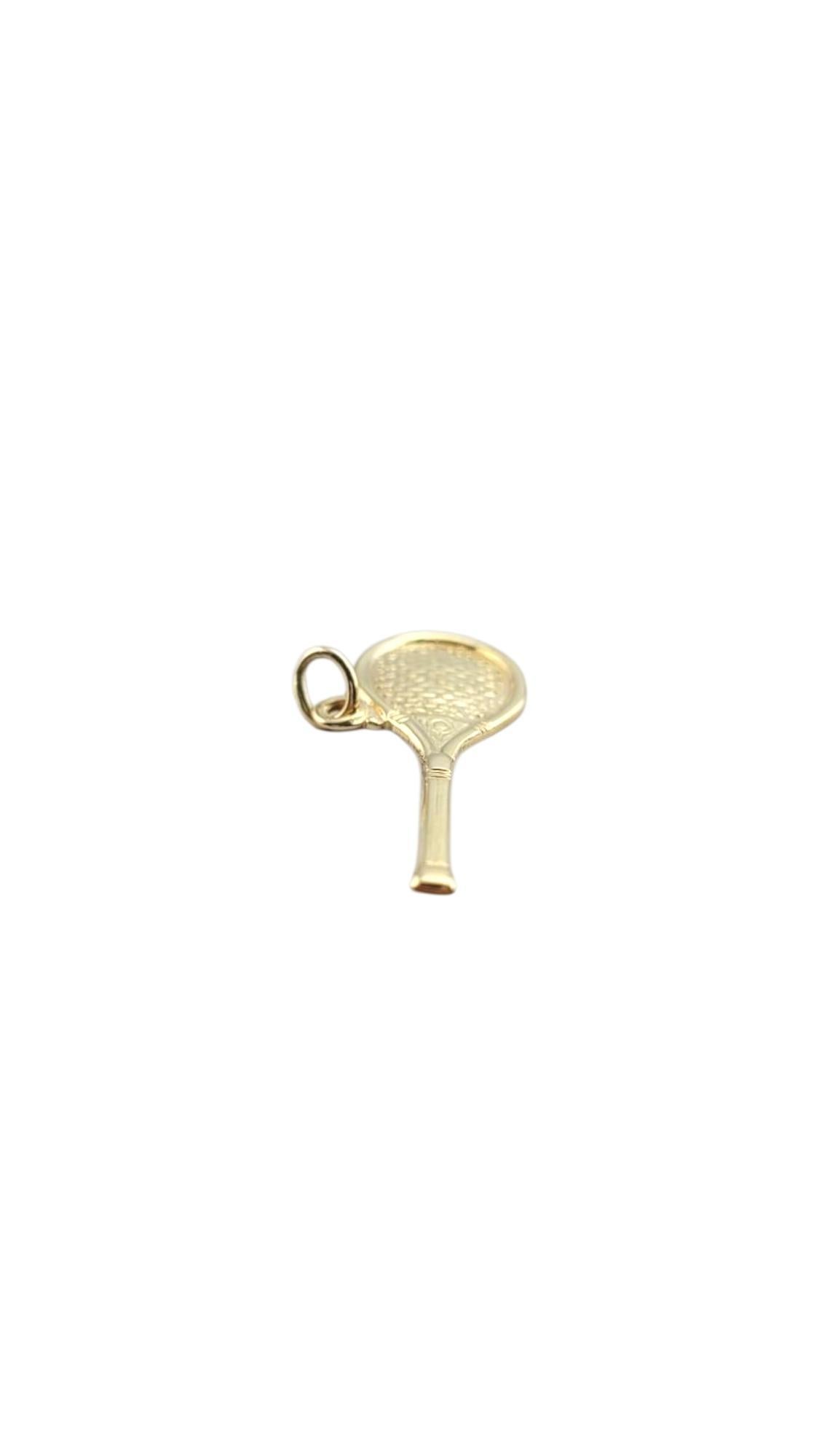 Women's 14 Karat Yellow Gold Tennis Raquet Charm #22243 For Sale