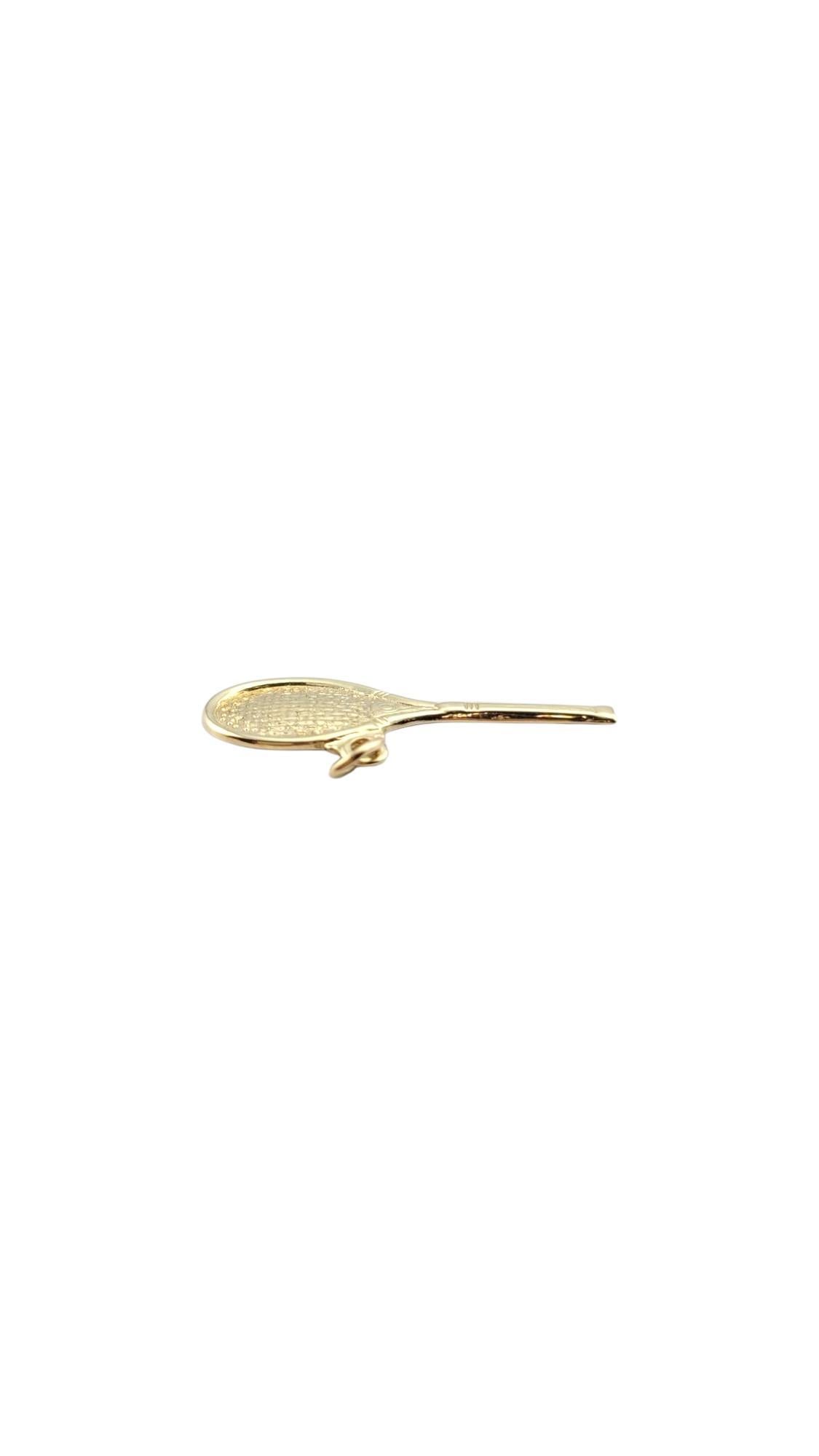 14 Karat Yellow Gold Tennis Raquet Charm #22243 For Sale 3