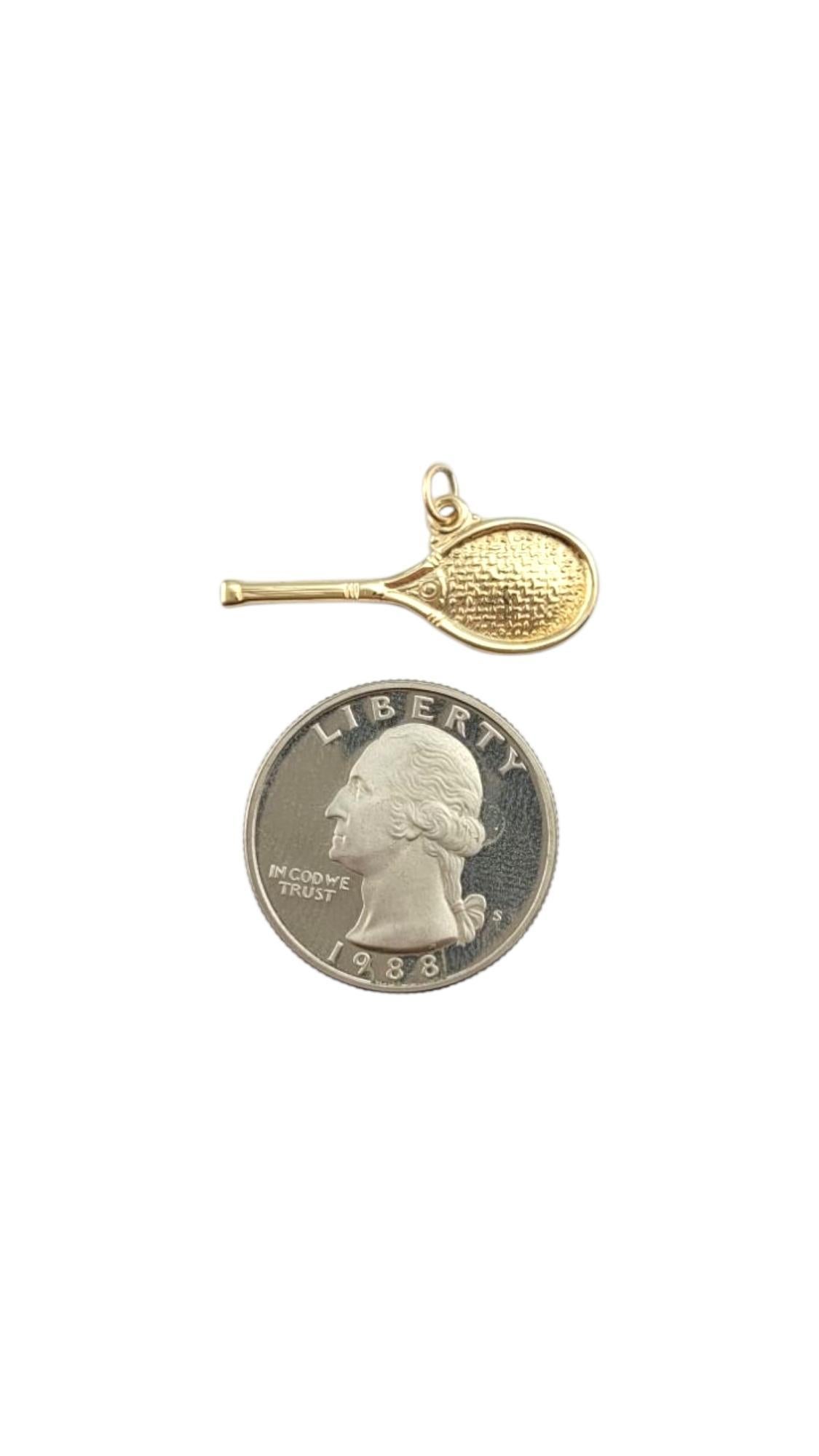 14 Karat Yellow Gold Tennis Raquet Charm #22243 For Sale 4