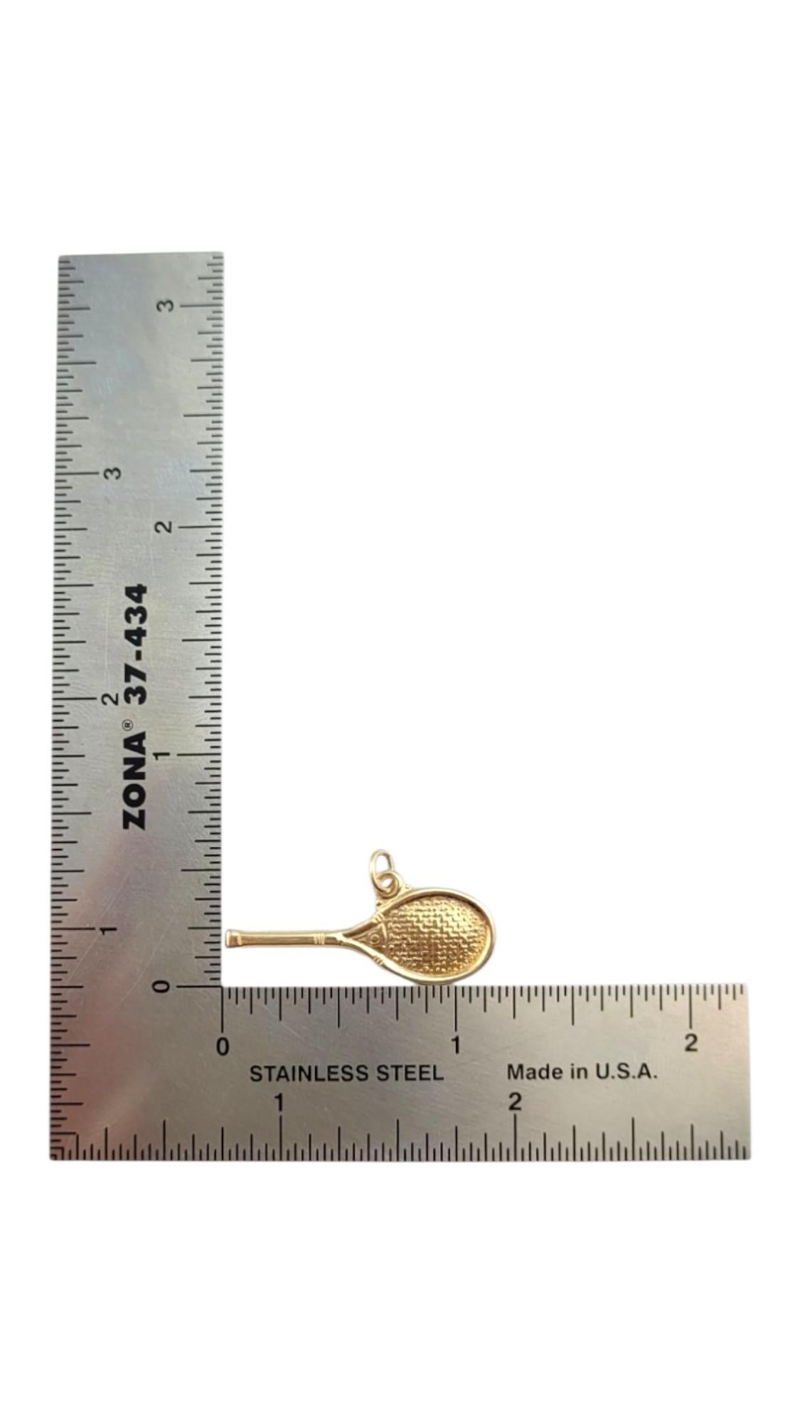 14 Karat Yellow Gold Tennis Raquet Charm #22243 For Sale 5