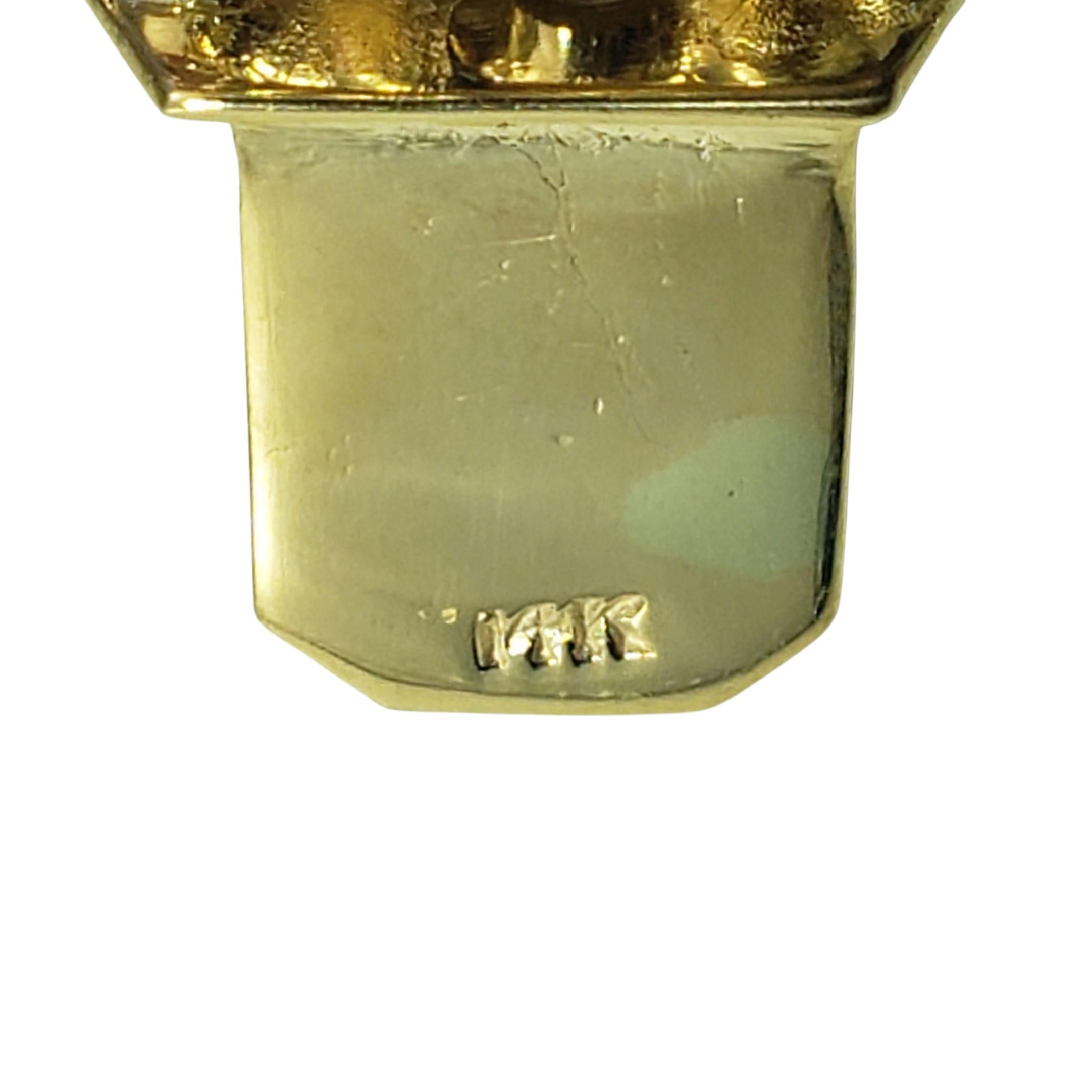Pulsera de eslabones texturizados de oro amarillo de 14 quilates #22280 en Bueno estado para la venta en Washington Depot, CT