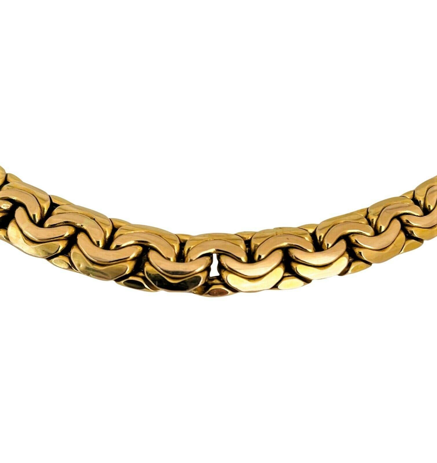 14 Karat Yellow Gold Thick Graduated Fancy Curb Link Chain Necklace Italy In Good Condition In Guilford, CT