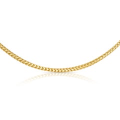 14 Karat Yellow Gold Thick Minimalist Rombo Chain Necklace, Shlomit Rogel