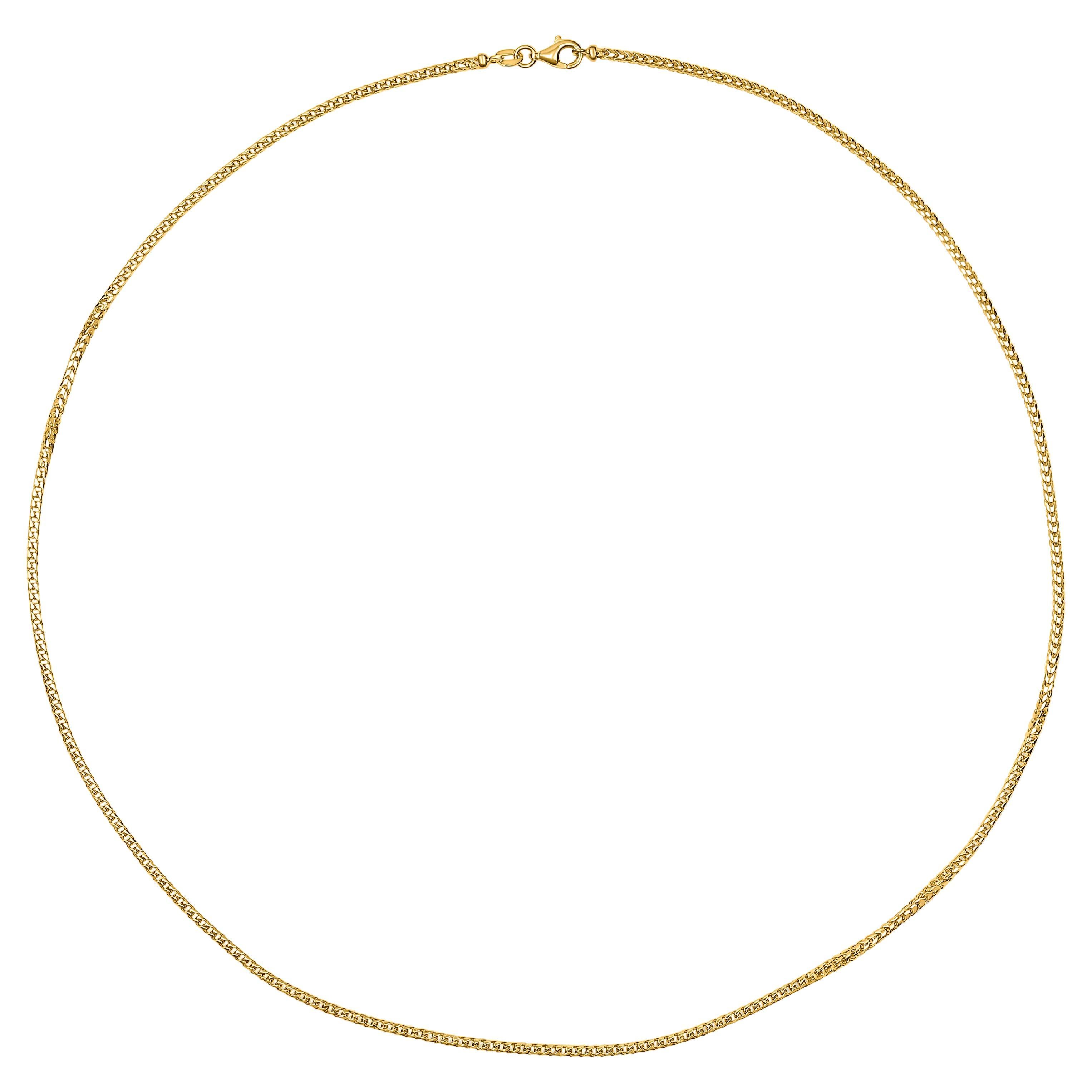 14 Karat Yellow Gold Thick Minimalist Rombo Chain Necklace, Shlomit Rogel