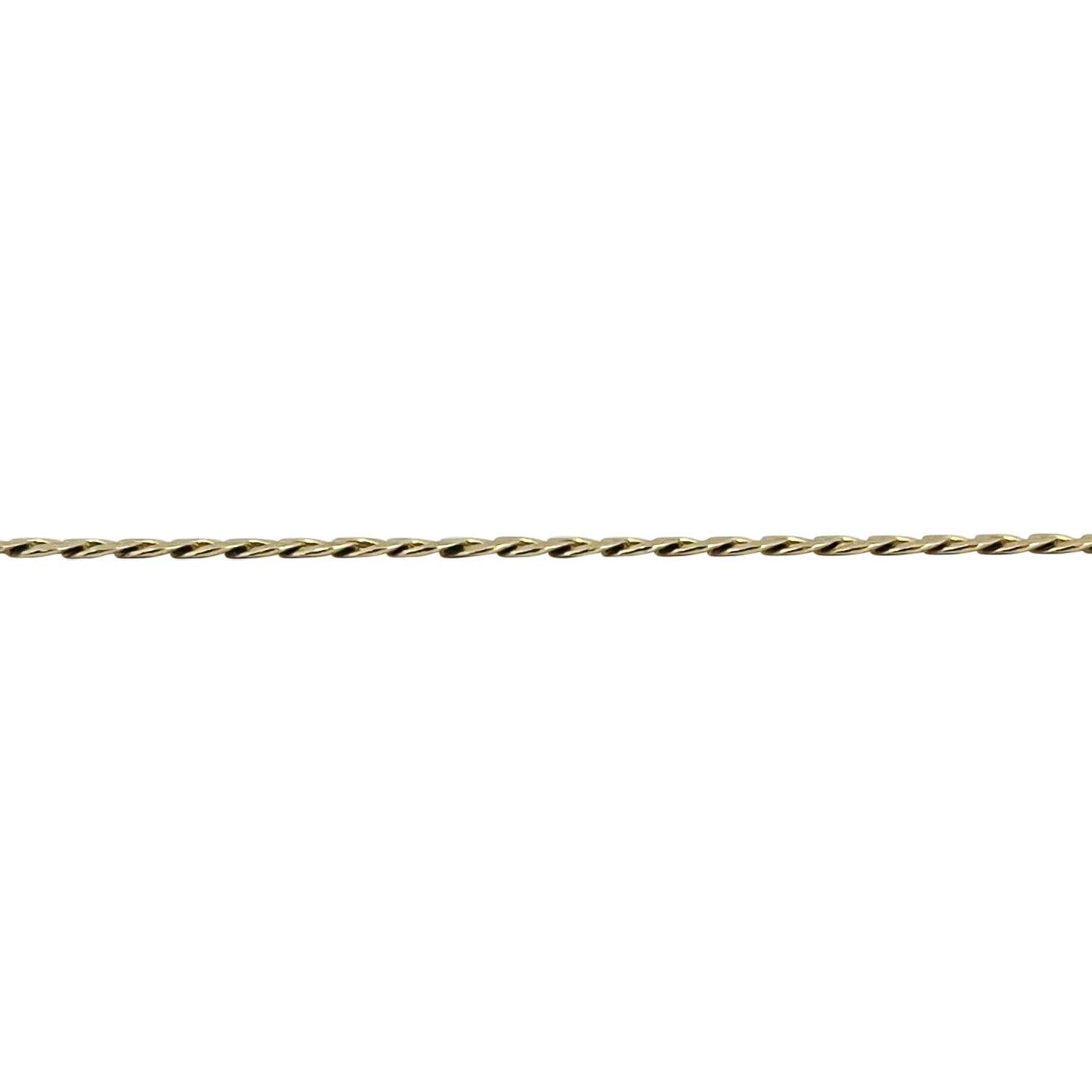 14 Karat Yellow Gold Thin Flat Curb Link Chain Necklace In Good Condition In Guilford, CT