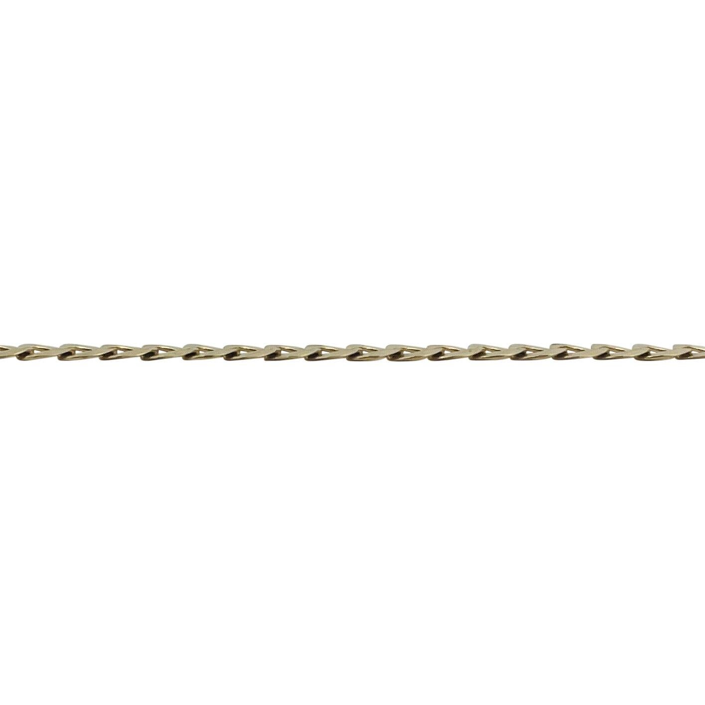 Women's or Men's 14 Karat Yellow Gold Thin Flat Curb Link Chain Necklace
