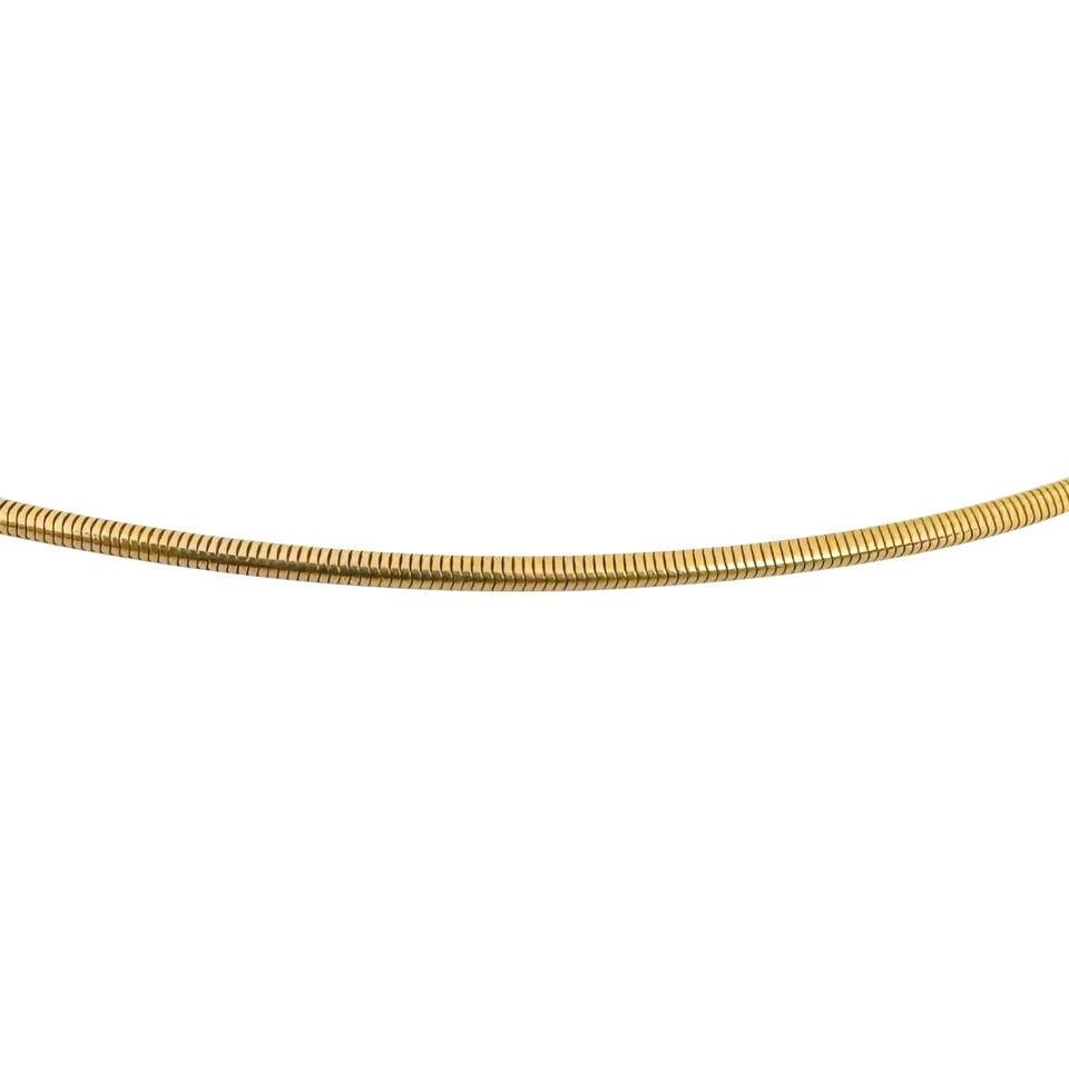 14 Karat Yellow Gold Thin UnoAErre Snake Link Chain Necklace Italy  In Good Condition In Guilford, CT