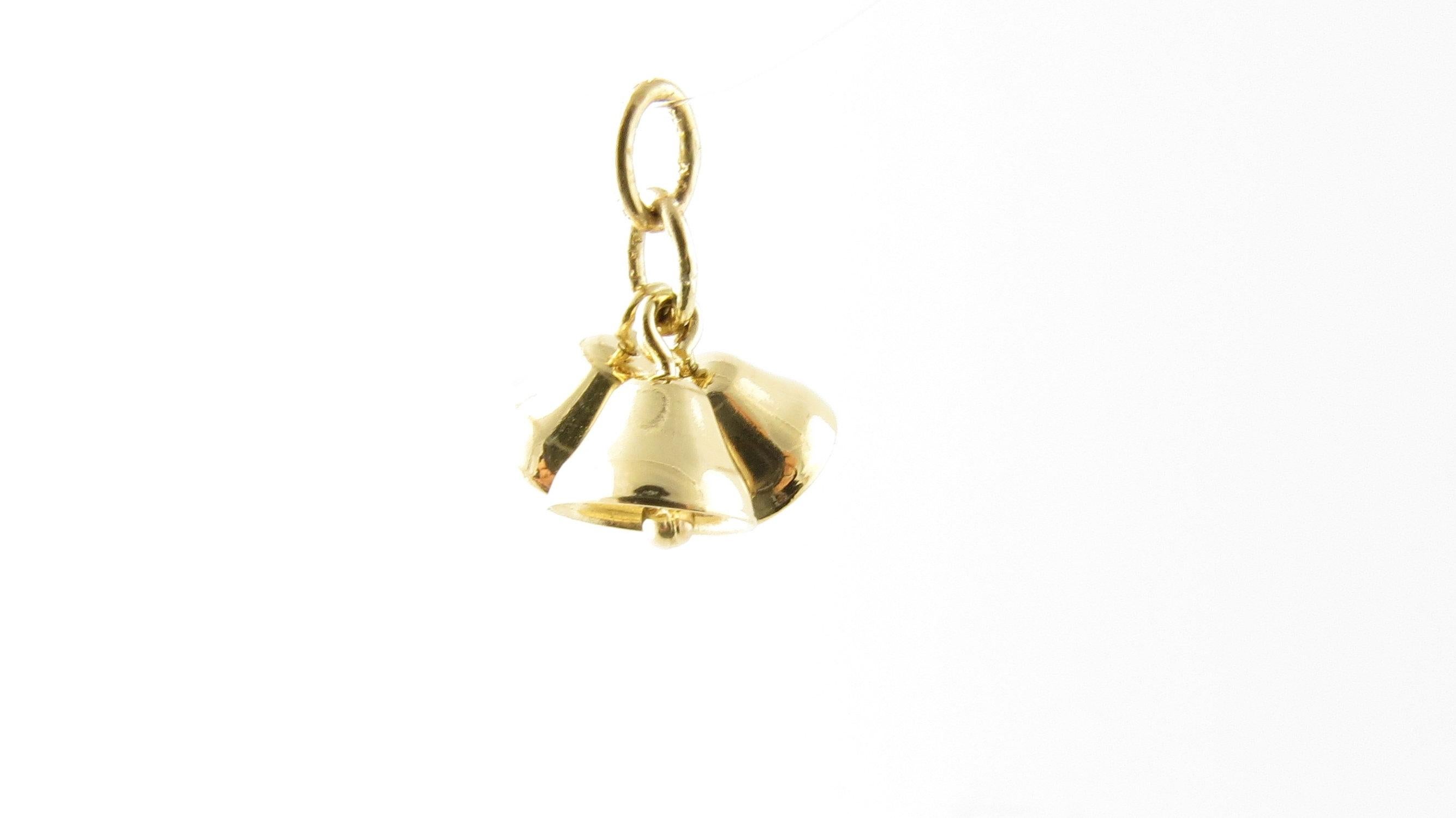 14 Karat Yellow Gold Three Bells Charm In Good Condition In Washington Depot, CT