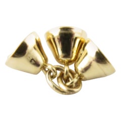 Vintage 14 Karat Yellow Gold Three Bells Charm