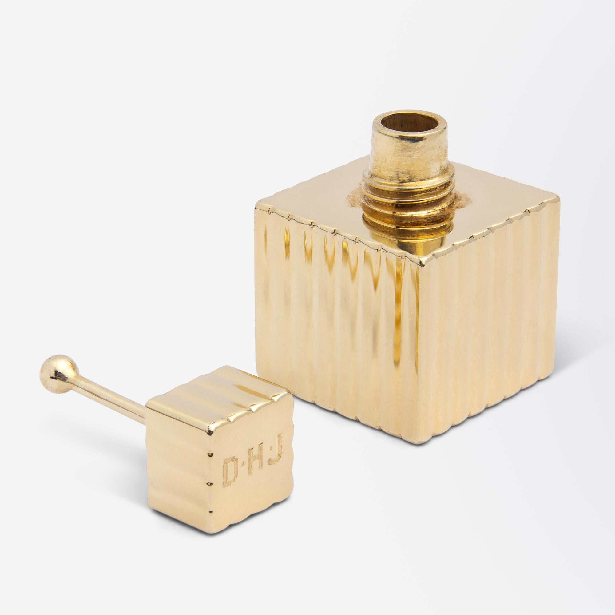 14 Karat Gelbgold, Tiffany & Co. Parfümflasche (Modernistisch) im Angebot